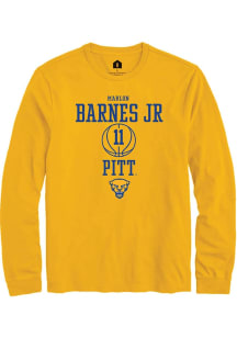 Marlon Barnes Jr Rally Mens Gold Pitt Panthers NIL Sport Icon Tee