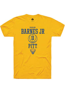 Marlon Barnes Jr Gold Pitt Panthers NIL Sport Icon Short Sleeve T Shirt