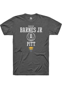 Marlon Barnes Jr Dark Grey Pitt Panthers NIL Sport Icon Short Sleeve T Shirt