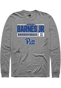 Marlon Barnes Jr Rally Mens Graphite Pitt Panthers NIL Stacked Box Tee