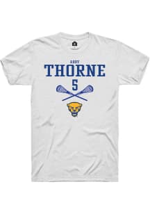 Abby Thorne  Pitt Panthers White Rally NIL Sport Icon Short Sleeve T Shirt