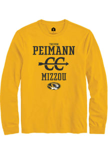 Trevor Peimann  Missouri Tigers Gold Rally NIL Sport Icon Long Sleeve T Shirt