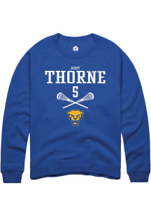 Abby Thorne Rally Mens Blue Pitt Panthers NIL Sport Icon Crew Sweatshirt