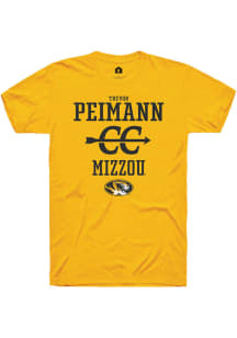 Trevor Peimann  Missouri Tigers Gold Rally NIL Sport Icon Short Sleeve T Shirt