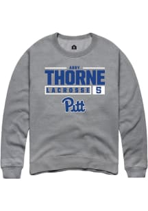 Abby Thorne Rally Mens Graphite Pitt Panthers NIL Stacked Box Crew Sweatshirt