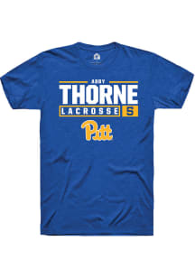 Abby Thorne  Pitt Panthers Blue Rally NIL Stacked Box Short Sleeve T Shirt