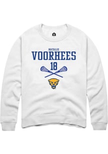 Natalie Voorhees Rally Mens White Pitt Panthers NIL Sport Icon Crew Sweatshirt