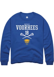 Natalie Voorhees Rally Mens Blue Pitt Panthers NIL Sport Icon Crew Sweatshirt