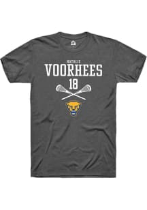 Natalie Voorhees  Pitt Panthers Grey Rally NIL Sport Icon Short Sleeve T Shirt