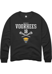 Natalie Voorhees Rally Mens Black Pitt Panthers NIL Sport Icon Crew Sweatshirt