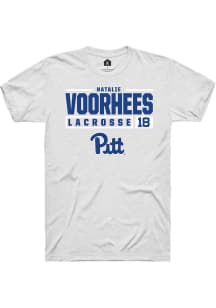Natalie Voorhees White Pitt Panthers NIL Stacked Box Short Sleeve T Shirt
