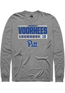 Natalie Voorhees  Pitt Panthers Grey Rally NIL Stacked Box Long Sleeve T Shirt
