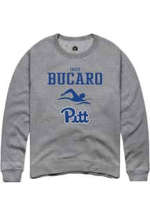 Emily Bucaro Rally Mens Graphite Pitt Panthers NIL Sport Icon Crew Sweatshirt