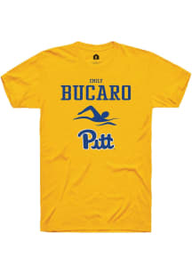 Emily Bucaro Gold Pitt Panthers NIL Sport Icon Short Sleeve T Shirt