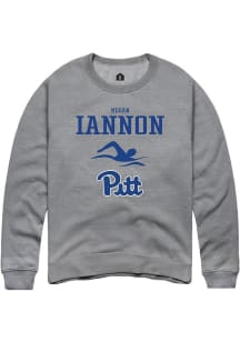 Megan Iannon Rally Mens Graphite Pitt Panthers NIL Sport Icon Crew Sweatshirt