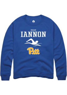 Megan Iannon Rally Mens Blue Pitt Panthers NIL Sport Icon Crew Sweatshirt