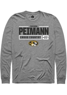 Trevor Peimann  Missouri Tigers Graphite Rally NIL Stacked Box Long Sleeve T Shirt