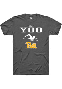 Olivia Yoo Dark Grey Pitt Panthers NIL Sport Icon Short Sleeve T Shirt