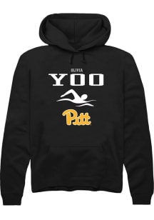 Olivia Yoo Rally Mens Black Pitt Panthers NIL Sport Icon Hooded Sweatshirt