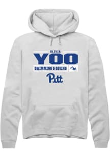 Olivia Yoo Rally Mens White Pitt Panthers NIL Stacked Box Hooded Sweatshirt