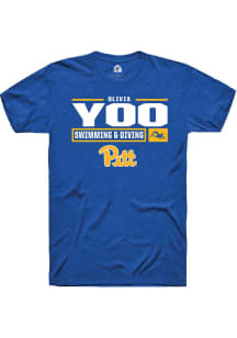 Olivia Yoo Blue Pitt Panthers NIL Stacked Box Short Sleeve T Shirt