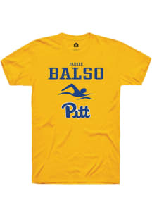 Parker Del Balso Gold Pitt Panthers NIL Sport Icon Short Sleeve T Shirt