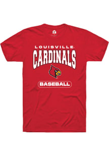 Rally Louisville Cardinals Red Baseball Short Sleeve T Shirt