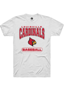 Rally Louisville Cardinals White Baseball Short Sleeve T Shirt
