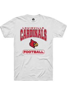 Rally Louisville Cardinals White Football Short Sleeve T Shirt