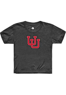 Rally Utah Utes Youth Charcoal Primary Logo Short Sleeve T-Shirt