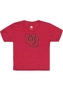 Rally Utah Utes Youth Red Primary Logo Short Sleeve T-Shirt