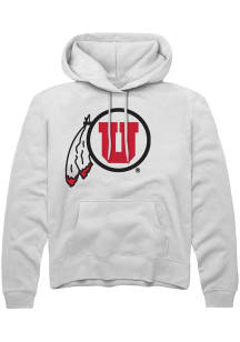 Rally Utah Utes Mens White Alt Logo Long Sleeve Hoodie