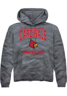 Rally Louisville Cardinals Mens Charcoal Womens Track &amp; Field Long Sleeve Hoodie