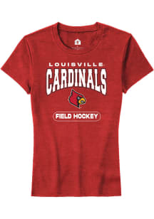 Rally Louisville Cardinals Womens Red Field Hockey Short Sleeve T-Shirt