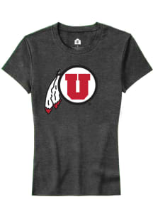 Rally Utah Utes Womens Charcoal Alt Logo Short Sleeve T-Shirt