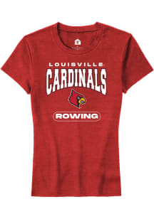 Rally Louisville Cardinals Womens Red Rowing Short Sleeve T-Shirt