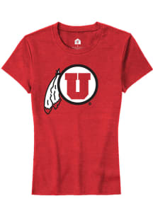 Rally Utah Utes Womens Red Alt Logo Short Sleeve T-Shirt