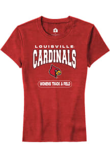 Rally Louisville Cardinals Womens Red Womens Track &amp; Field Short Sleeve T-Shirt