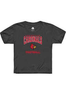 Rally Louisville Cardinals Youth Grey Football Short Sleeve T-Shirt
