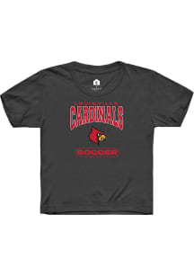 Rally Louisville Cardinals Youth Grey Soccer Short Sleeve T-Shirt