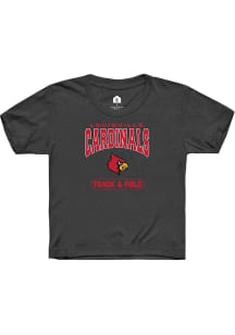 Rally Louisville Cardinals Youth Grey Track &amp; Field Short Sleeve T-Shirt