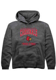 Rally Louisville Cardinals Youth Charcoal Track &amp; Field Long Sleeve Hoodie