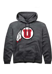 Rally Utah Utes Youth Charcoal Alt Logo Long Sleeve Hoodie