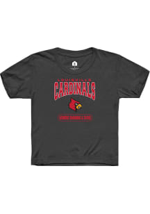 Rally Louisville Cardinals Youth Grey Womens Swimming &amp; Diving Short Sleeve T-Shirt