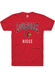 Rally Louisville Cardinals Red Niece Short Sleeve T Shirt