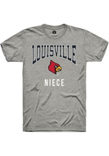 Rally Louisville Cardinals Grey Niece Short Sleeve T Shirt