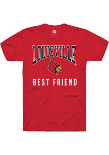 Rally Louisville Cardinals Red Best Friend Short Sleeve T Shirt