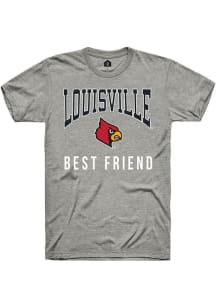 Rally Louisville Cardinals Grey Best Friend Short Sleeve T Shirt