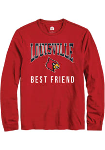 Rally Louisville Cardinals Red Best Friend Long Sleeve T Shirt