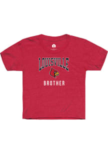 Rally Louisville Cardinals Youth Red Brother Short Sleeve T-Shirt